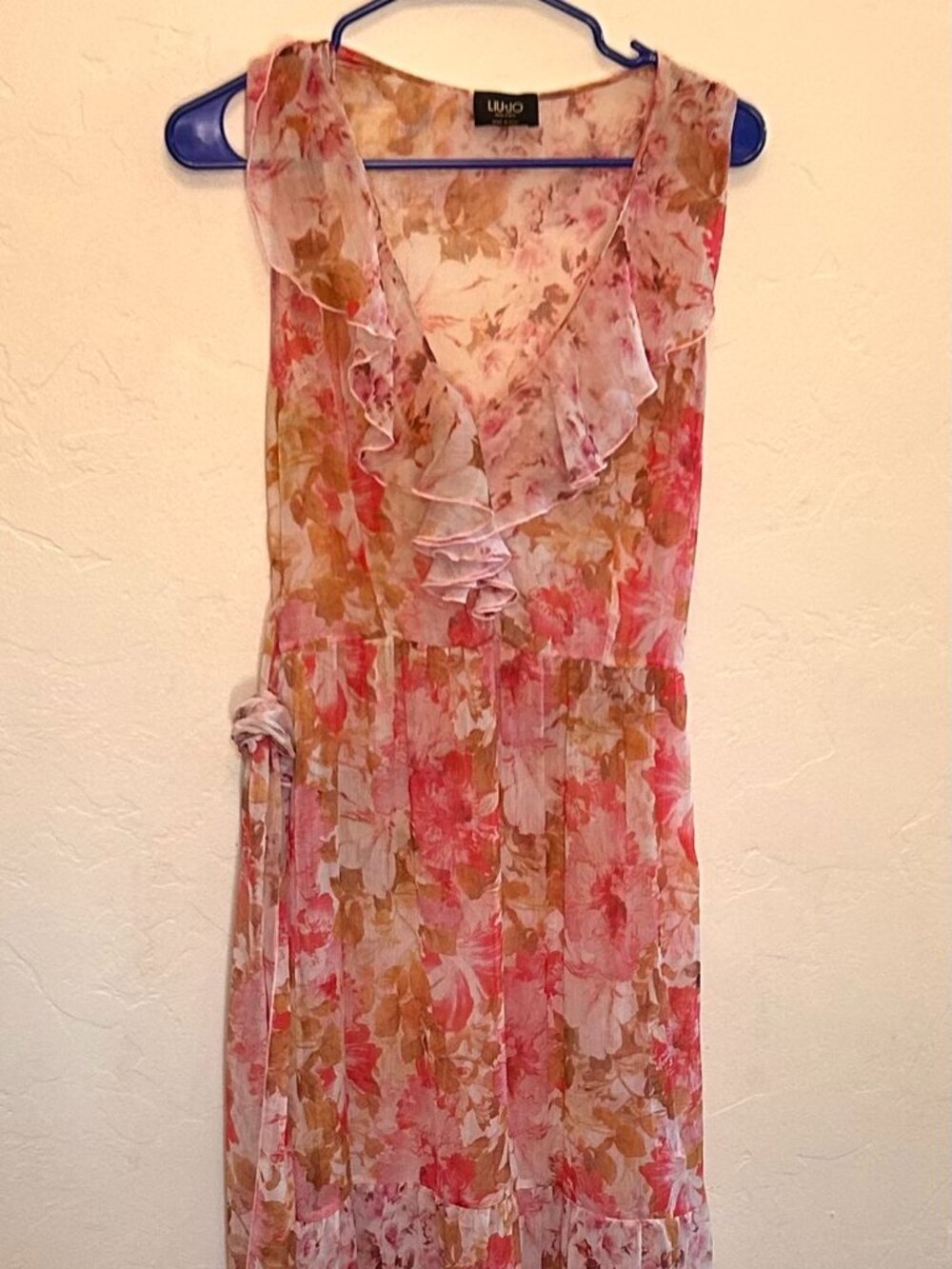 Liu Jo sheer column/ maxi dress size 6, gorgeous & feminine, coquette, romantic